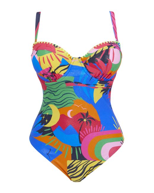 Simply Be Blue Underwired Swimsuit