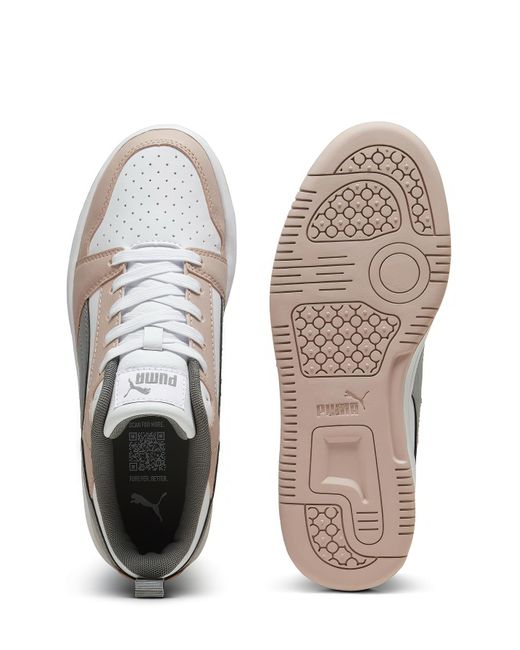 PUMA White Rebound V6 Low Trainers