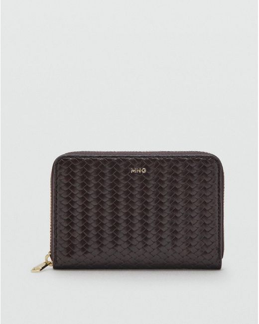 Mango Brown Braided Medium Purse