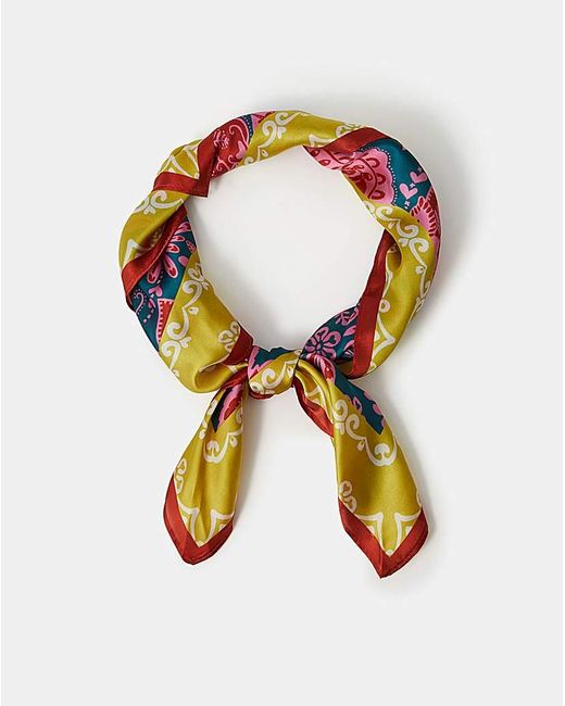 Accessorize Multicolor Tropical Print Satin Scarf