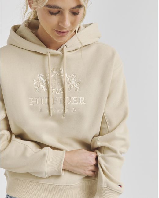 Tommy Hilfiger Natural Varsity Crest Hoodie