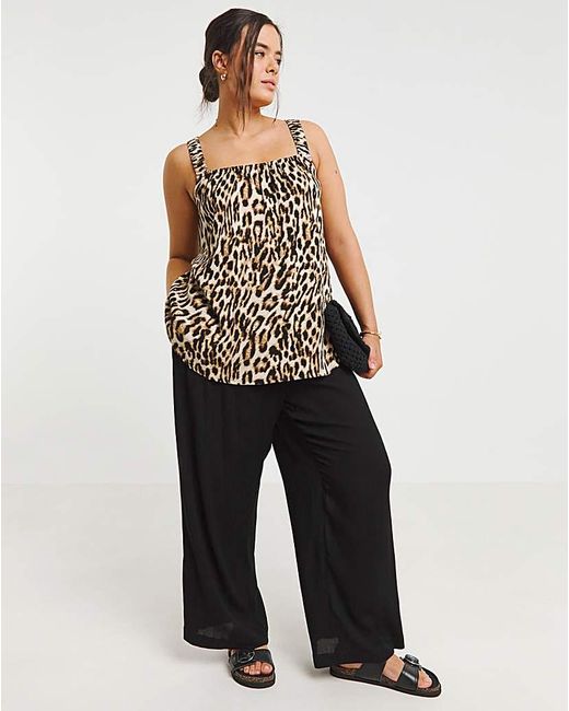 Simply Be Brown Crinkle Strap Cami
