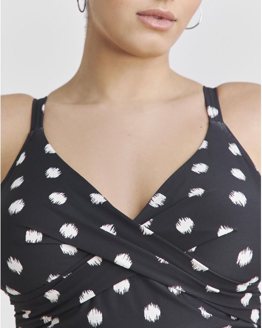 Simply Be Black Medium Tummy Control Swimsuit