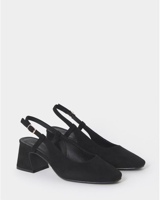 JD Williams Blue Block Heel Slingback Shoes Wide