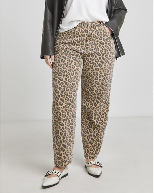 Simply Be Natural Barrel Leg Jeans