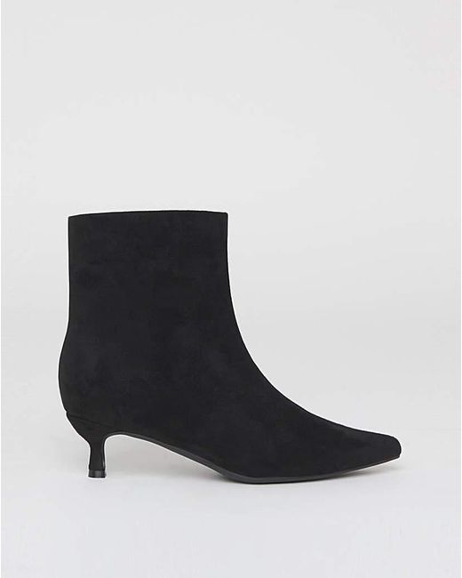 Simply Be Black Micro Heel Ankle Boot Extra Wide