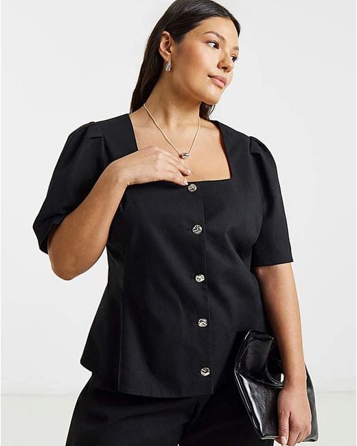 Simply Be Black Peplum Blazer