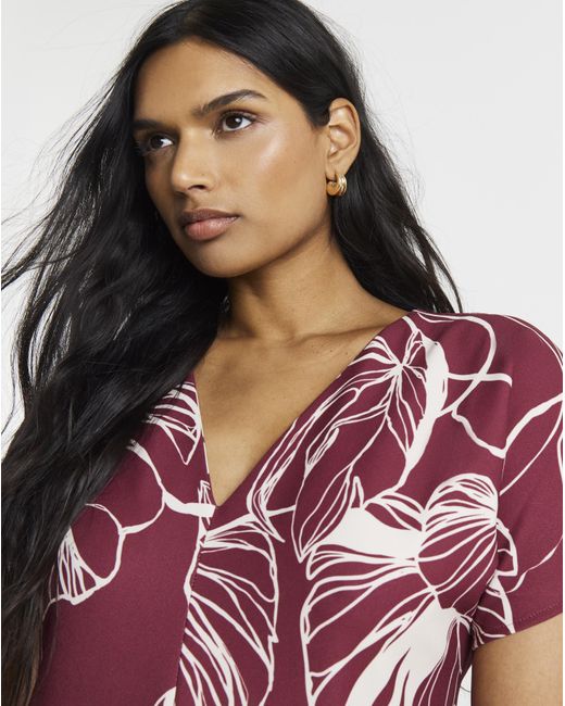 Joanna Hope Red Printed Column Dress