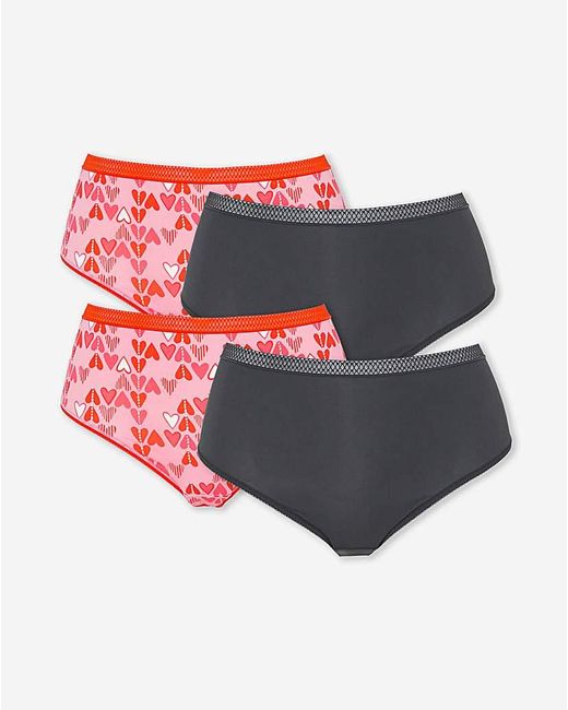 Pretty Secrets Multicolor 4 Pack Micro Midi Briefs