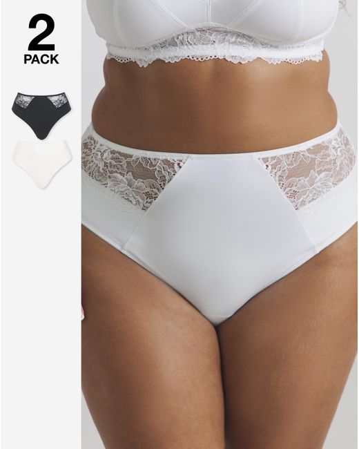 Pretty Secrets White Ella 2 Pack Full Knickers