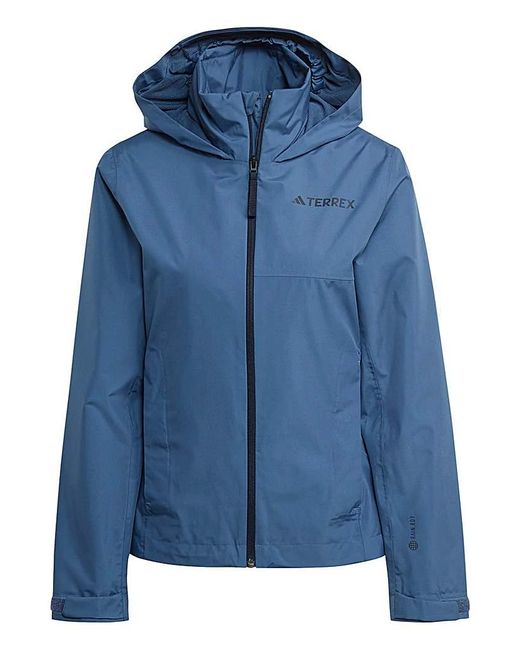 Adidas Blue Terrex Rain Ready Jacket