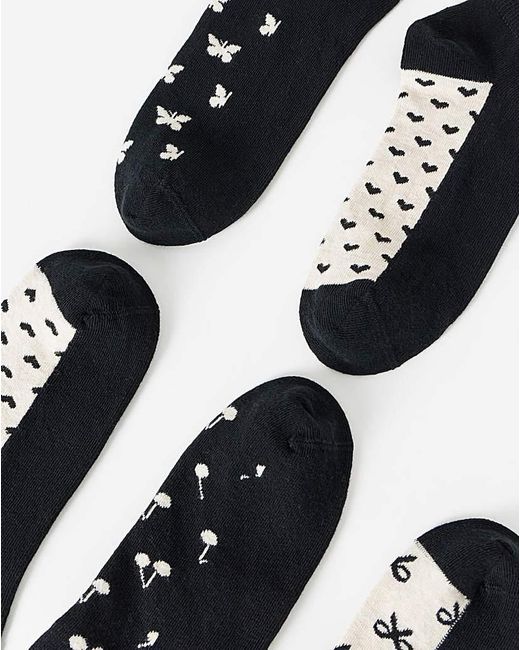 Pretty Secrets Black 5 Pack Trainer Socks