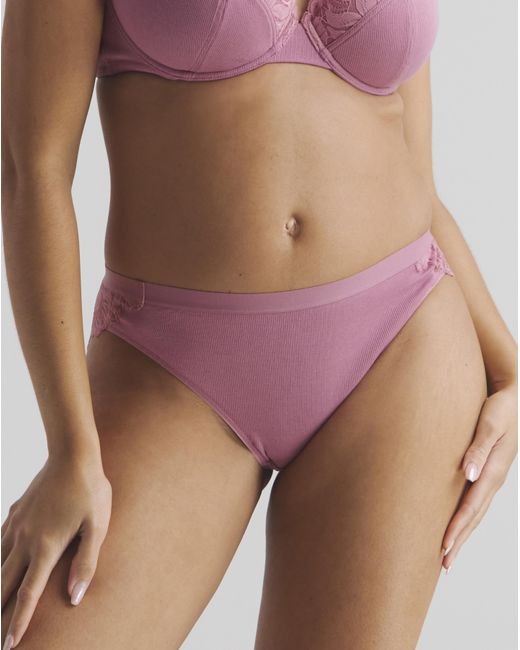 Pretty Secrets Pink 3 Pack Lace Midi Brazilian
