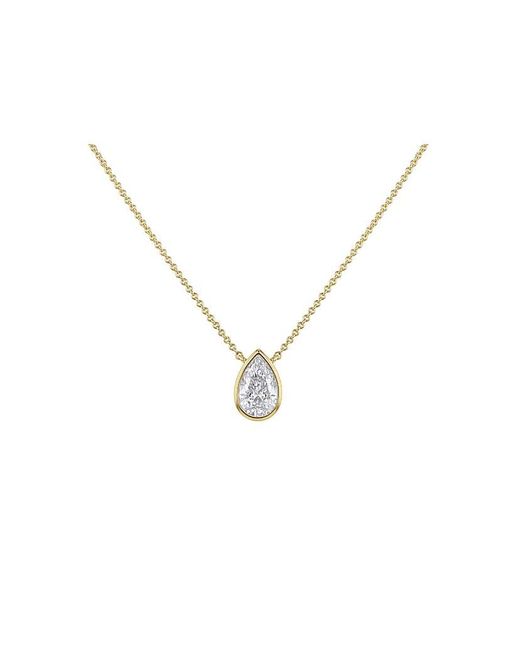 iJewel Metallic 9Ct Lab Diamond 1Ct Necklace