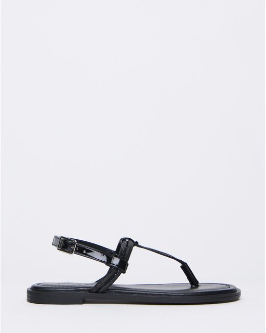 Simply Be Black Diamante Sparkly Sandal Exwide