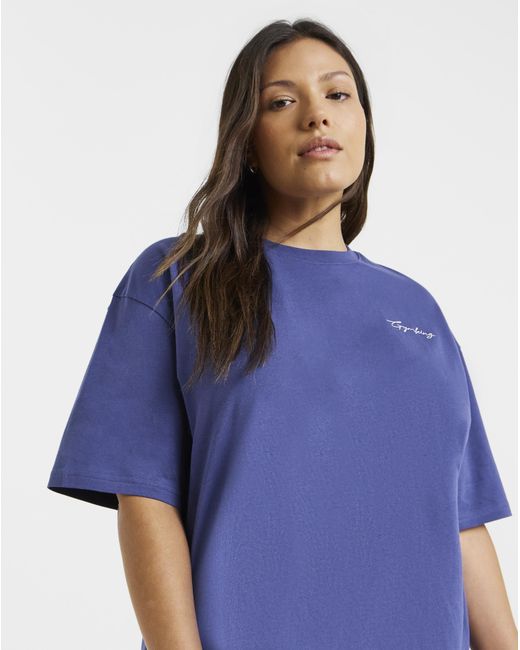 Gym King Blue Boyfriend T-Shirt