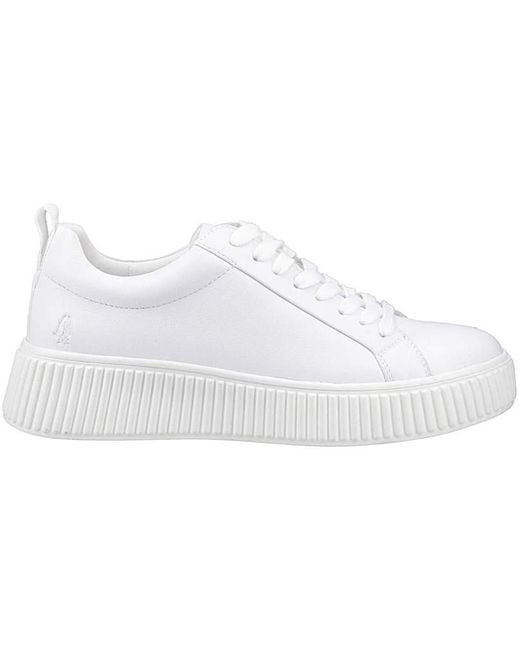 Hush Puppies White Harlow Trainer