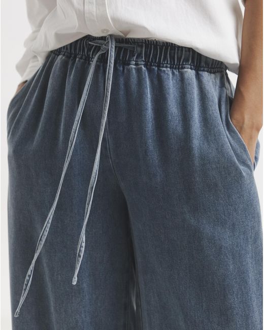 Simply Be Blue Denim Lyocell Tie Front Jean