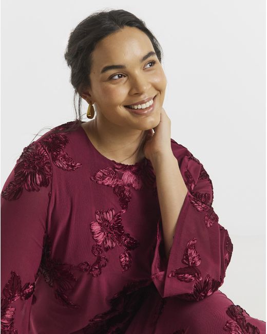 Joanna Hope Textured Floral Dress