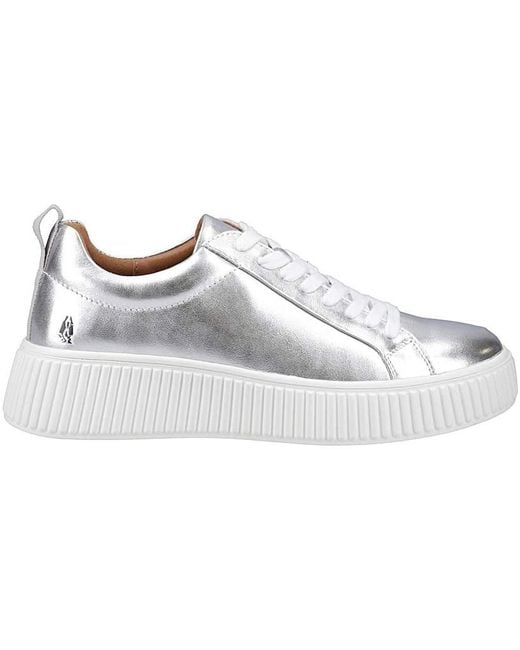 Hush Puppies White Harlow Trainer