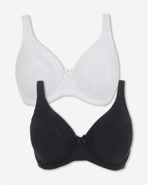 Pretty Secrets Black 2 Pack Sarah Wired Full Cup Bras