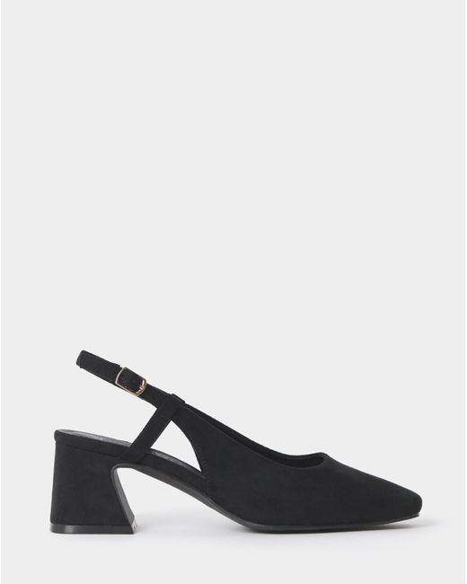 JD Williams Blue Block Heel Slingback Shoes Wide