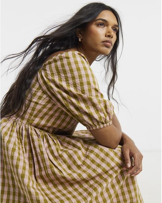 Simply Be Natural Seersucker Midi Dress
