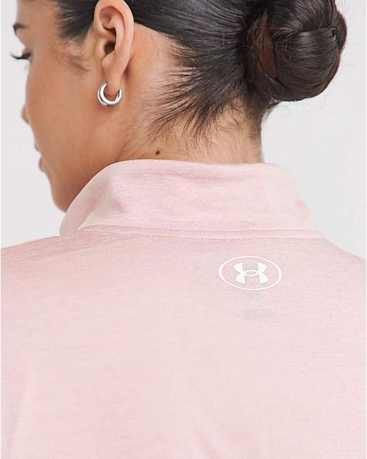 Under Armour Pink Tech 1/2 Zip Twist Top
