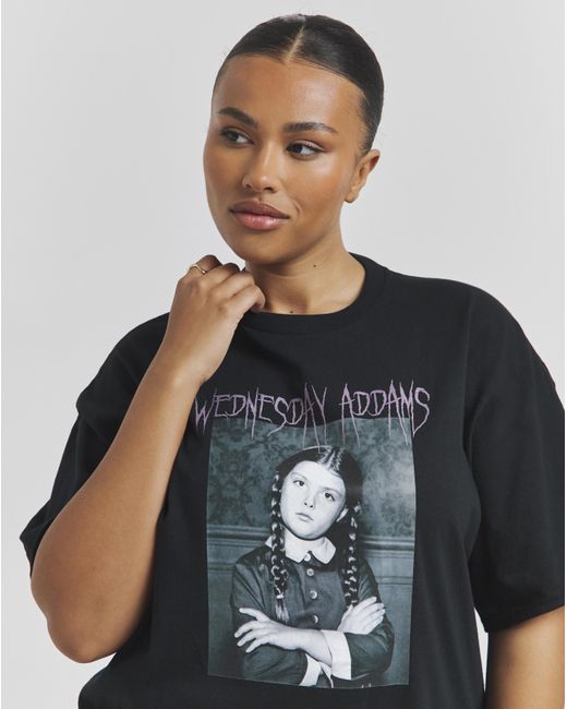 Simply Be Blue Wednesday Addams License T-Shirt