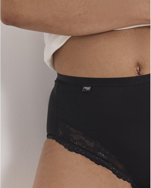 Sloggi White 2Pk Romance Maxi Knickers