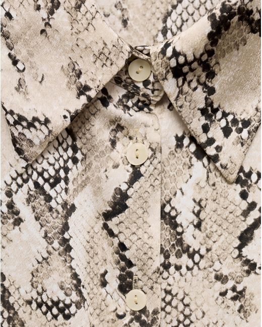 Mango Natural Ideale Snake Print Shirt