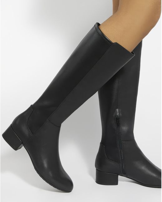 Dune Black Tayla Knee High Boots Std Fit
