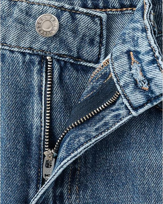 Mango Blue Medium Rise Straight Jean