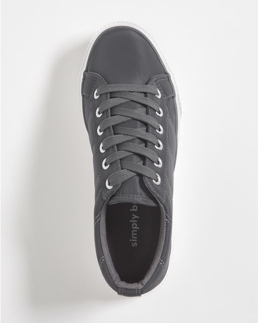Simply Be White Quilted Trainers Wide Fit