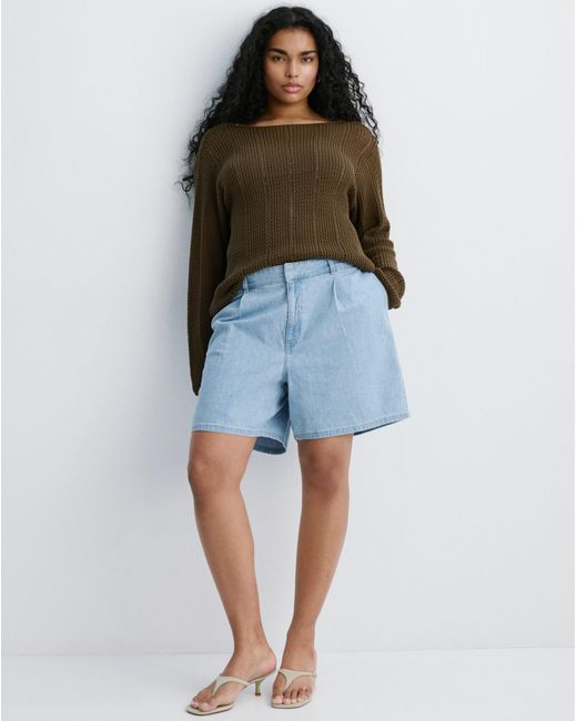 Mango Blue Bermudas Amelie