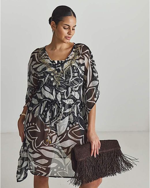 MAGISCULPT Gray Embellished Kaftan