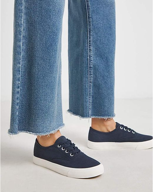 JD Williams Blue Lace Up Deck Shoe Eee Fit