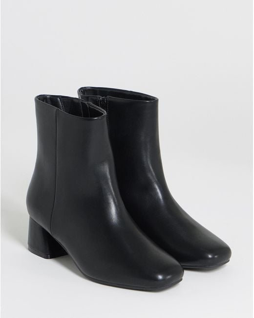 JD Williams White Block Heel Ankle Boots E Fit