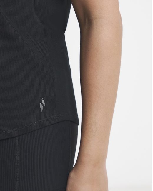 Skechers Black Go Walk Luxe Rib T-Shirt