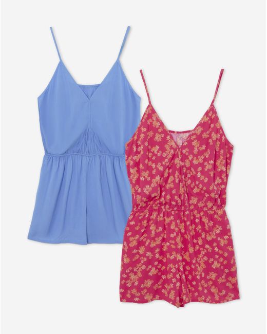 Simply Be Red Value 2 Pack Beach Playsuits
