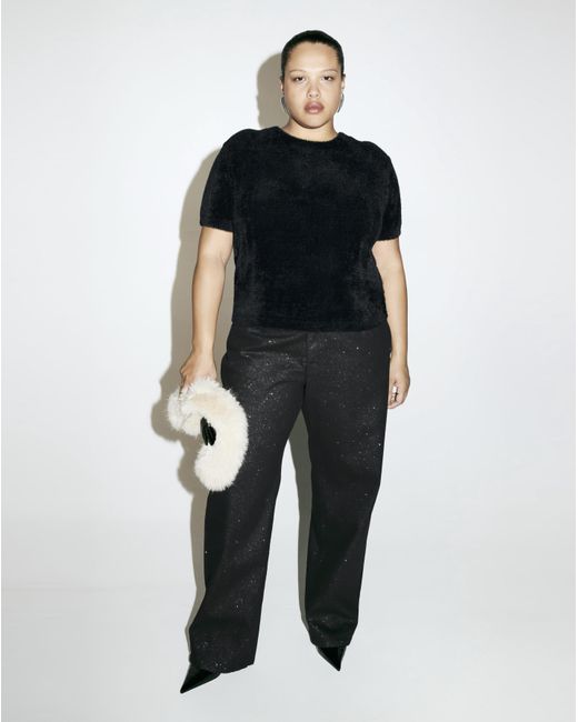 Mango Black Crew Neck Jumper