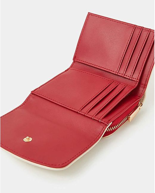 Accessorize Natural Double Heart Leather Purse