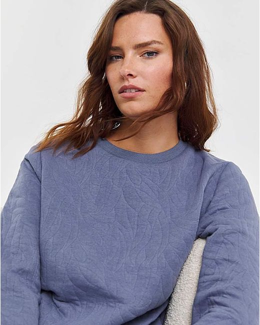 Pretty Secrets Blue Quilted Lounge Set