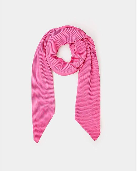Accessorize Pink Lightweight Pleated Scarf