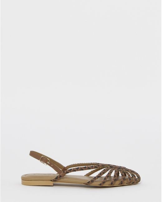 Simply Be White Plaited Woven Shoes Extra Wide Fit