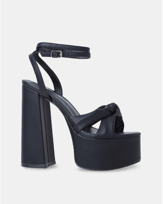 Public Desire Blue Knot On Wide Fit Sandals