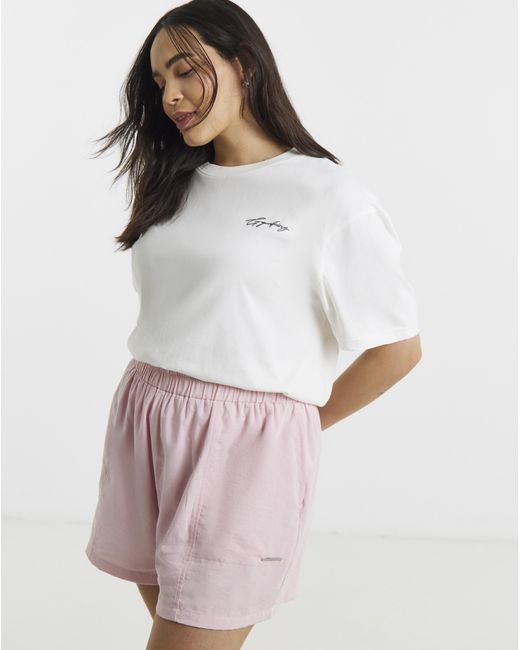 Gym King White Signature Woven Shorts