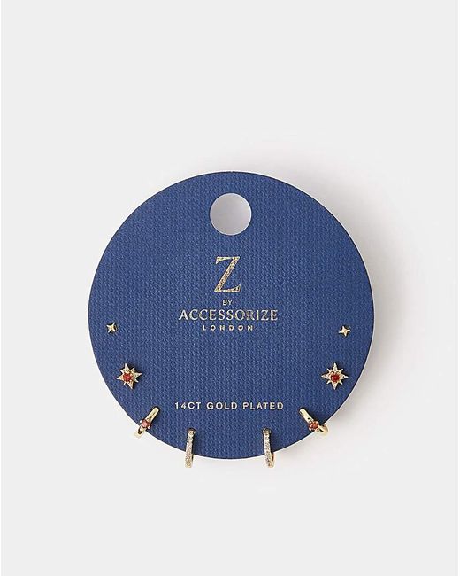 Accessorize Blue Birthstone Celestial Earring