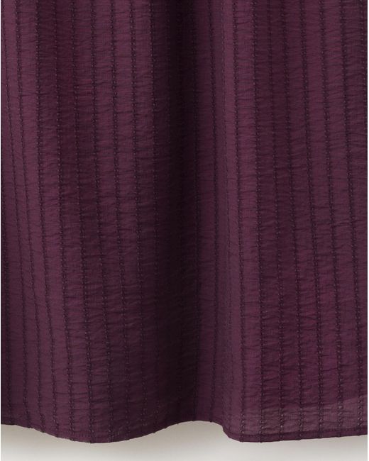 Mango Purple Textured Dress With Gathered Detai