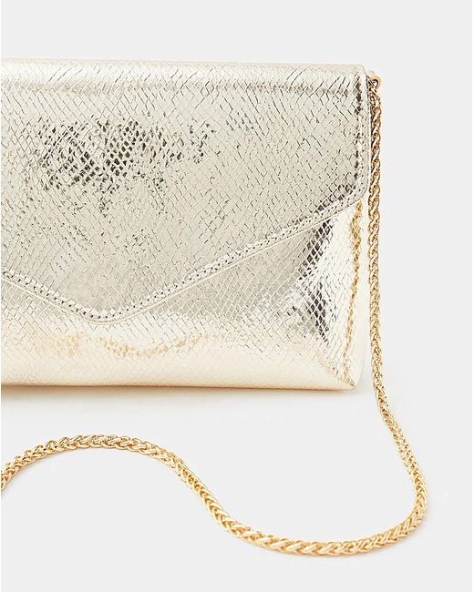 Accessorize Natural Metallic Envelope Crossbody